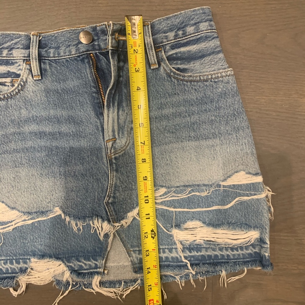 Frame Le Mini Skirt Front Split Release Hem - Picture 15 of 15